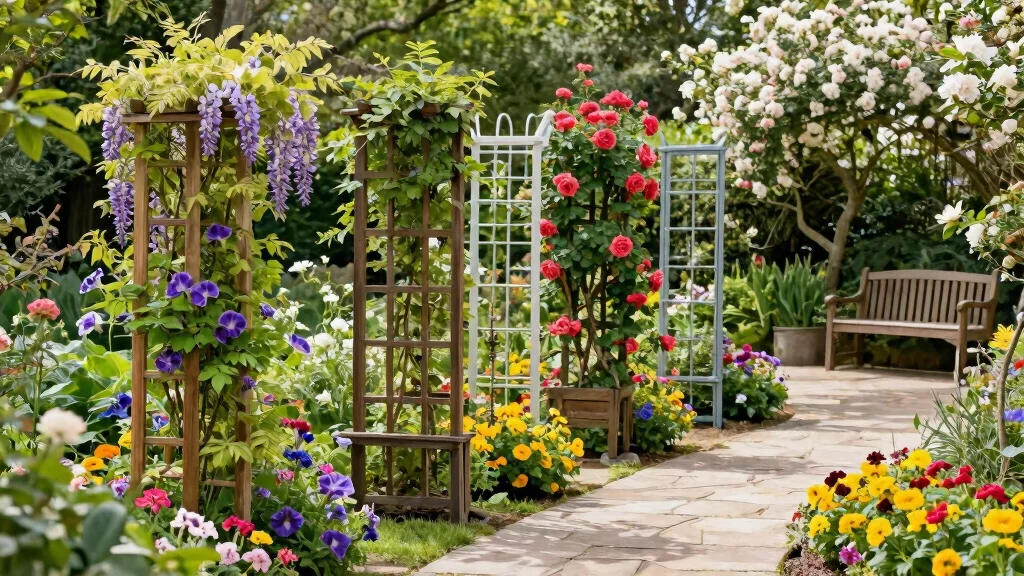 15 Garden Trellis Ideas for Climbing Support